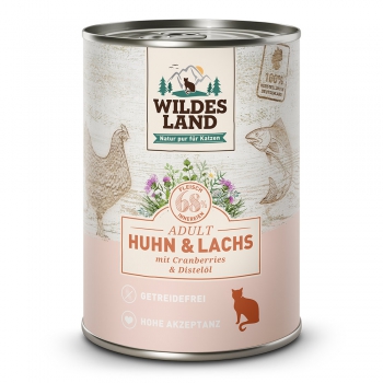 Wildes Land Cat  Huhn und Lachs 400g